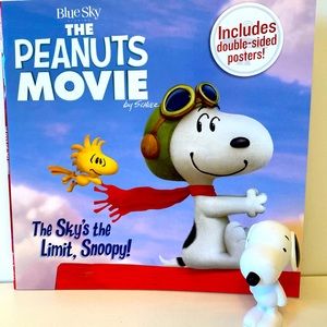 The Sky's the Limit, Snoopy! Paperback Book plus  Snoopy PVC figurine by Schulz